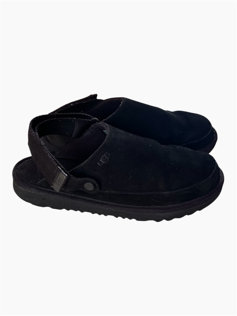 UGG Goldenstar Clogs Black Suede Size 6Y (7.5 women’s)
